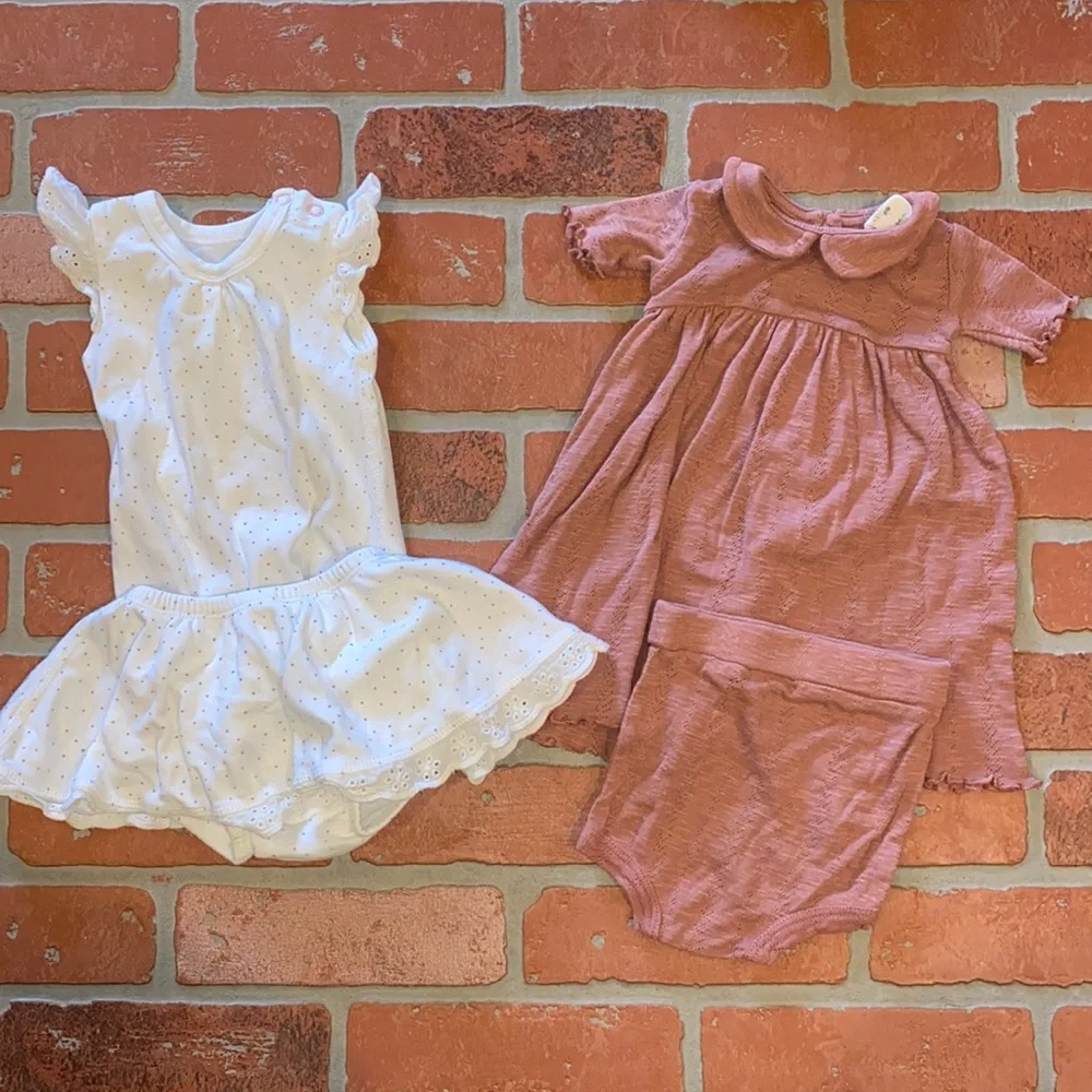 Kate Quinn & Sapling babygirl 3/6m matching sets